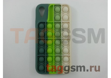 Задняя накладка для iPhone XR (силикон, матовая, №3 (Pop It))