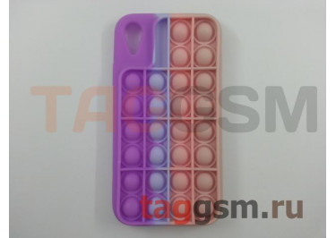 Задняя накладка для iPhone XR (силикон, матовая, №2 (Pop It))