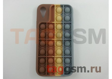 Задняя накладка для iPhone XR (силикон, матовая, №9 (Pop It))