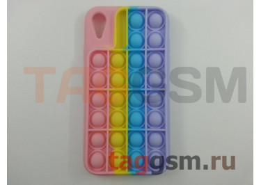 Задняя накладка для iPhone XR (силикон, матовая, №8 (Pop It))