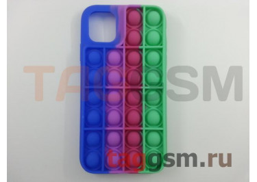 Задняя накладка для iPhone 11 (силикон, матовая, №7 (Pop It))