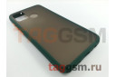 Задняя накладка для Huawei Honor 9A / Play 9A (силикон, матовая, зеленая, оранжевые кнопки) техпак
