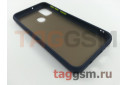 Задняя накладка для Samsung M215F Galaxy M21 / M307F Galaxy M30s (силикон, матовая, синяя, салатовые кнопки)