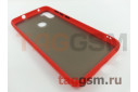 Задняя накладка для Samsung A11 / A115 Galaxy A11(2020) / M11 / M115 Galaxy M11 (2020) (силикон, матовая, красная, черные кнопки) техпак