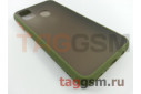 Задняя накладка для Samsung M215F Galaxy M21 / M307F Galaxy M30s (силикон, матовая, зеленая, оранжевые кнопки)