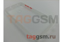 Задняя накладка для Samsung A11 / A115 Galaxy A11(2020) / M11 / M115 Galaxy M11 (2020) (силикон, матовая, белая, красные кнопки) техпак