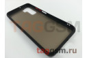 Задняя накладка для Huawei Honor 30S (силикон, матовая, черная, красные кнопки) техпак