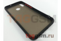Задняя накладка для Huawei Honor 8X (силикон, матовая, черная, красные кнопки) техпак