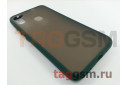 Задняя накладка для Samsung A11 / A115 Galaxy A11(2020) / M11 / M115 Galaxy M11 (2020) (силикон, матовая, зеленая, оранжевые кнопки) техпак