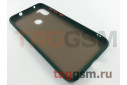 Задняя накладка для Samsung A11 / A115 Galaxy A11(2020) / M11 / M115 Galaxy M11 (2020) (силикон, матовая, зеленая, оранжевые кнопки) техпак