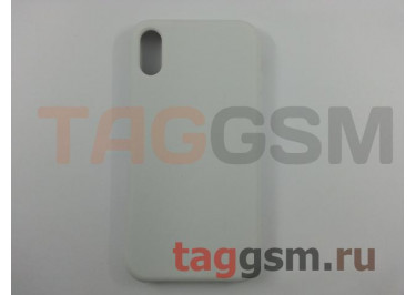 Задняя накладка для iPhone XR (силикон, белая)