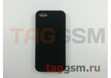 Задняя накладка для iPhone 5 / 5S / SE (силикон, черная)