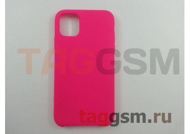 Задняя накладка для iPhone 11 (силикон, ярко-розовая)