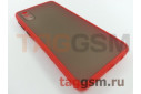 Задняя накладка для Samsung A02 / A022 Galaxy A02 (2021) (силикон, матовая, красная, черные кнопки) техпак