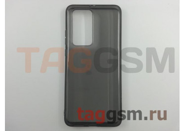 Задняя накладка для Huawei P40 Pro / P40 Pro Plus (силикон, прозрачная, черная, с матовой окантовкой (Light Series)) Faison