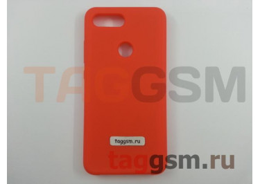 Задняя накладка для Xiaomi Mi 8 Lite (силикон, оранжевая), ориг