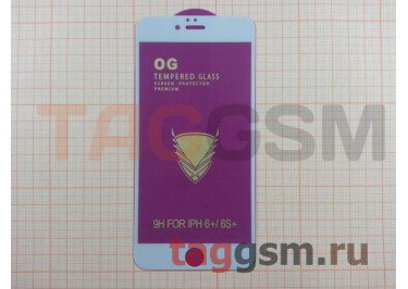 Пленка / стекло на дисплей для iPhone 6+ / 6S+ (Gorilla Glass) 9D (белый) OG PREMIUM, техпак