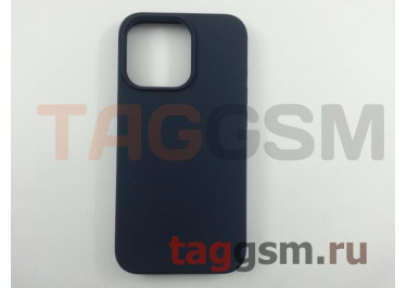 Задняя накладка для iPhone 13 Pro (силикон, темно-синяя (Full Case))