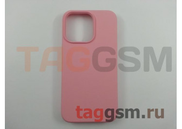 Задняя накладка для iPhone 13 Pro (силикон, светло-розовая (Full Case))