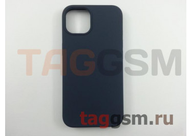 Задняя накладка для iPhone 13 (силикон, темно-синяя (Full Case))