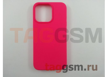 Задняя накладка для iPhone 13 Pro (силикон, ярко-розовая)