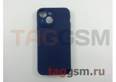 Задняя накладка для iPhone 13 mini (силикон, с защитой камеры, синяя) Rock