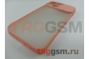 Задняя накладка для iPhone 13 (с горизонтальной защитной шторкой для камеры, матовая, розовая (TPU))
