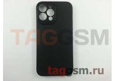 Задняя накладка для iPhone 13 Pro Max (силикон, с защитой камеры, черная) Rock