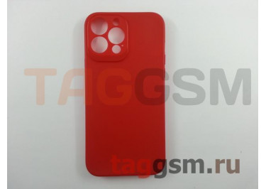 Задняя накладка для iPhone 13 Pro Max (силикон, с защитой камеры, красная) Rock