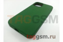 Задняя накладка для iPhone 13 mini (силикон, темно-зеленая (Full Case))