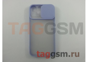 Задняя накладка для iPhone 13 mini (с горизонтальной защитной шторкой для камеры, матовая, сиреневая (TPU))