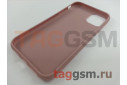 Задняя накладка для iPhone 11 (силикон, матовая, розовый песок (Full Case))