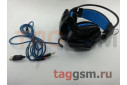 Наушники с микрофоном SmartBuy RUSH SNAKE (кабель 2.2м, черные с синей вставкой) SBHG-1000