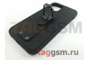 Задняя накладка для iPhone 12 / 12 Pro (с держателем под палец, черная) техпак