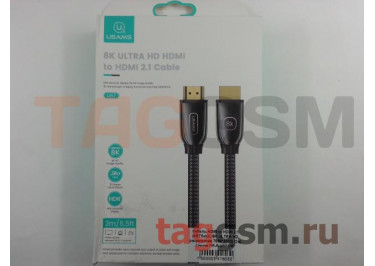 Кабель HDMI to HDMI 2.1 (48 Гбит / с, 8K ULTRA HD, разрешение 7680*4320) (2м) Usams US-SJ497 U67