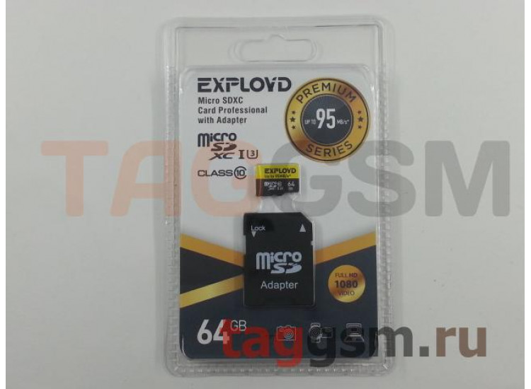 Карта памяти roadgid microsdxc dvr pro 64gb rg64gbsdu1 uhs 1 c адаптером