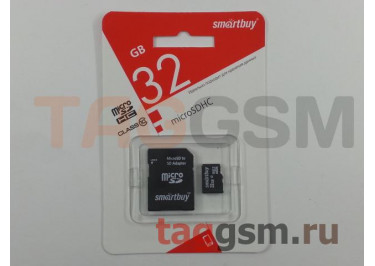 Micro SD 32Gb Smartbuy Class 10 с адаптером SD