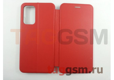 Сумка футляр-книга для Samsung A52 / A525 Galaxy A52 (2021) (экокожа, с силиконовым креплением, на магните, красная (PREMIUM) Faison
