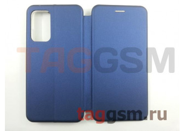 Сумка футляр-книга для Samsung A52 / A525 Galaxy A52 (2021) (экокожа, с силиконовым креплением, на магните, синяя (PREMIUM) Faison