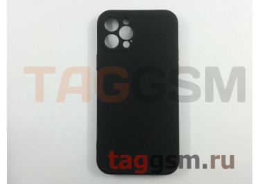 Задняя накладка для iPhone 12 / 12 Pro (силикон, матовая, черная (Mild)) Faison