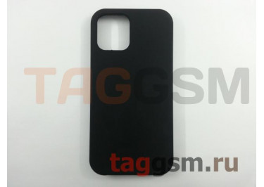 Задняя накладка для iPhone 12 / 12 Pro (силикон, матовая, черная) Faison