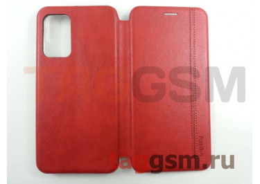 Сумка футляр-книга для Samsung A52 / A525 Galaxy A52 (2021) (экокожа, с силиконовым креплением, на магните, красная (PREMIUM Line)) Faison