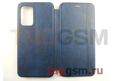 Сумка футляр-книга для Samsung A52 / A525 Galaxy A52 (2021) (экокожа, с силиконовым креплением, на магните, синяя (PREMIUM Line)) Faison