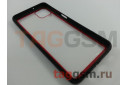 Задняя накладка для Samsung A12 / A125F Galaxy A12 (2021) (пластик, с силиконовой окантовкой, черно-красная (Imagine)) Faison