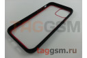Задняя накладка для iPhone 12 / 12 Pro (пластик, с силиконовой окантовкой, черно-красная (Imagine)) Faison