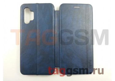 Сумка футляр-книга для Samsung A32 4G / A325 Galaxy A32 4G (2021) (экокожа, с силиконовым креплением, на магните, синяя (PREMIUM Line)) Faison