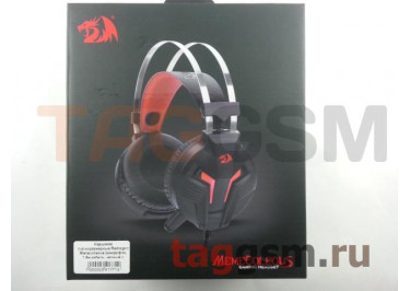 Наушники полноразмерные Redragon Memecoleous (микрофон, 1.8м кабель, чёрный с красными вставками)