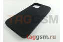 Задняя накладка для iPhone 12 / 12 Pro (силикон, матовая, черная (Soft Matte)) Faison