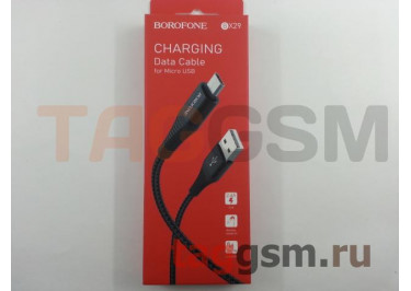 Кабель USB - micro USB (в коробке. ткань) черный 1м, Borofone (BX29)