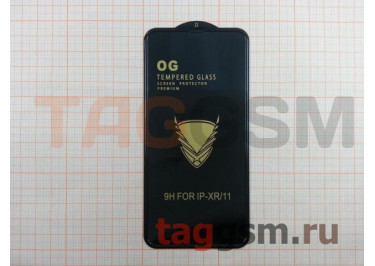 Пленка / стекло на дисплей для iPhone XR / 11 (Gorilla Glass) (Anti-shock) 5D (черный) техпак
